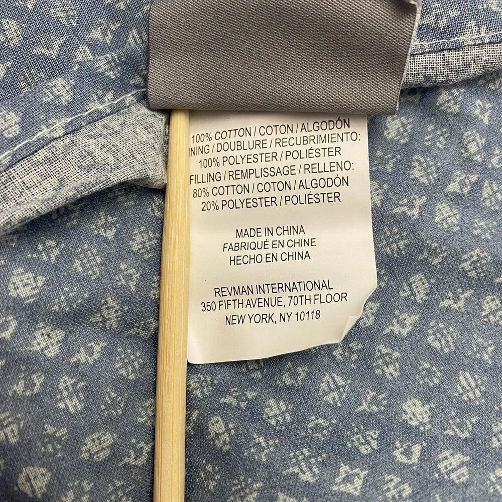 Tommy Bahama Home Cape Verde Smoke Gray Blue Quilted King Sham Set